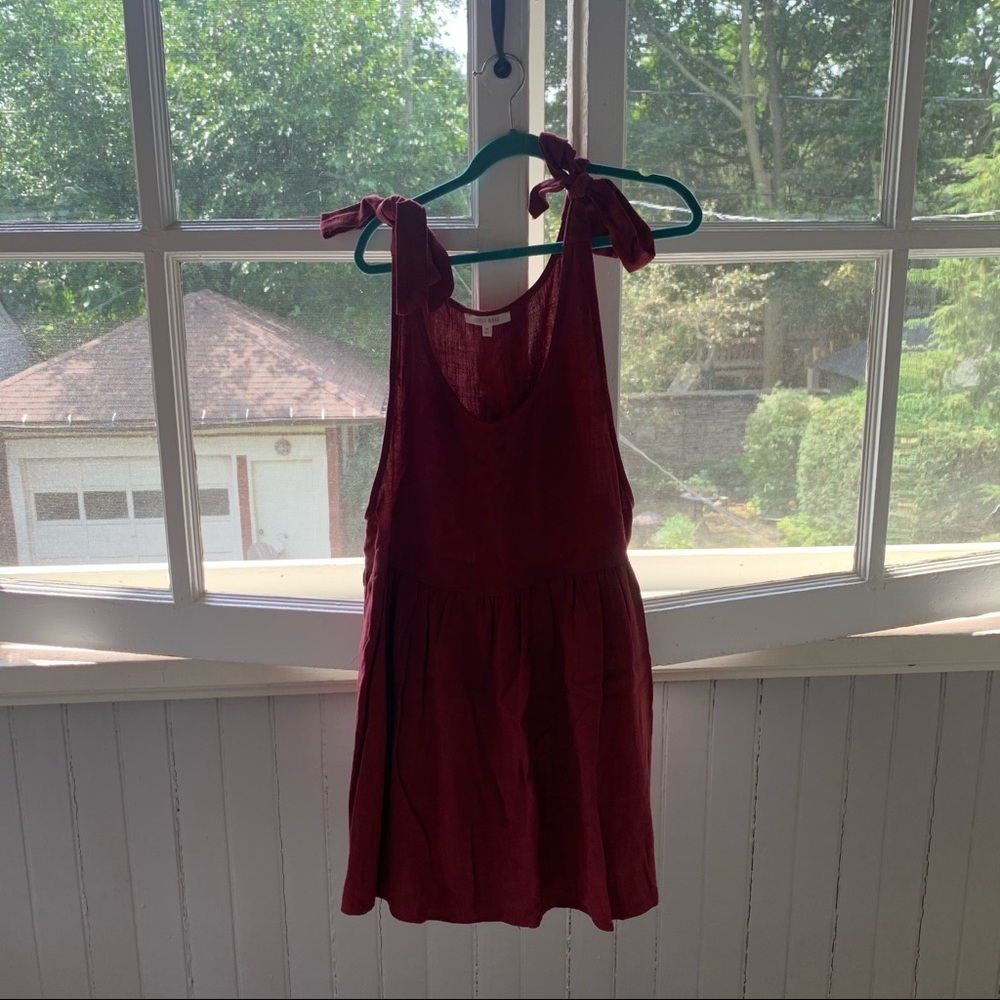 Lottie Moss (Pacsun) Babydoll Maroon Dress Size XS
